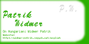 patrik widmer business card